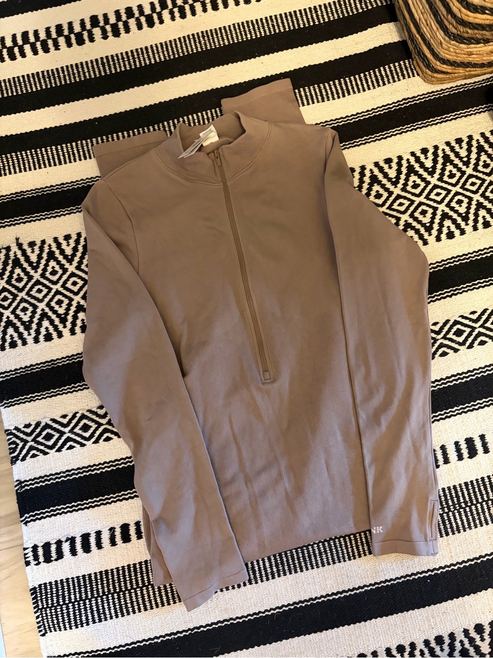 PINK Victoria's Secret Men's Zip-Up Pullover in Taupe